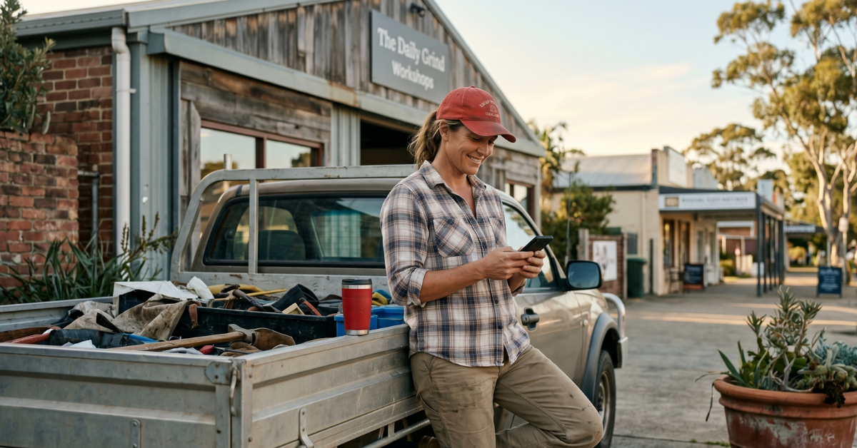 women farmer on phone